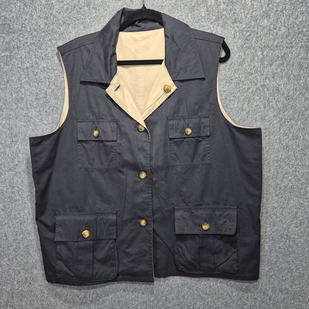 Reversible Orvis Utility Vest Men's XL Farm Ranch Cottage Core